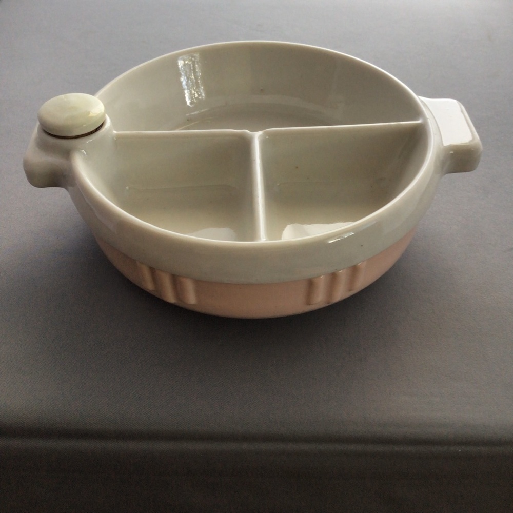 Vintage Hankscraft Warming 3-section Baby Feeding Dish w/ bonus boot container - Picture 2 of 7